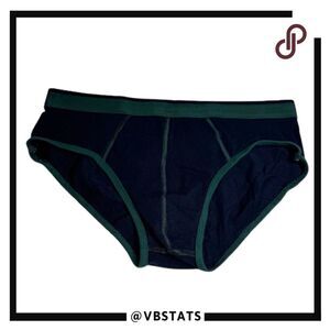 Livergy Men's Cotton‎ Blend Stretch Jersey Brief Navy Blue Green Size XL